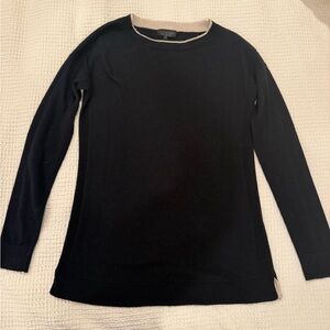 Topshop Navy and Cream Sweater